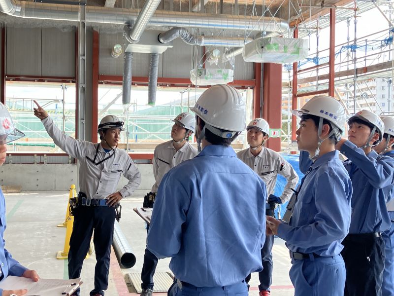 インターンシップ現場見学会風景